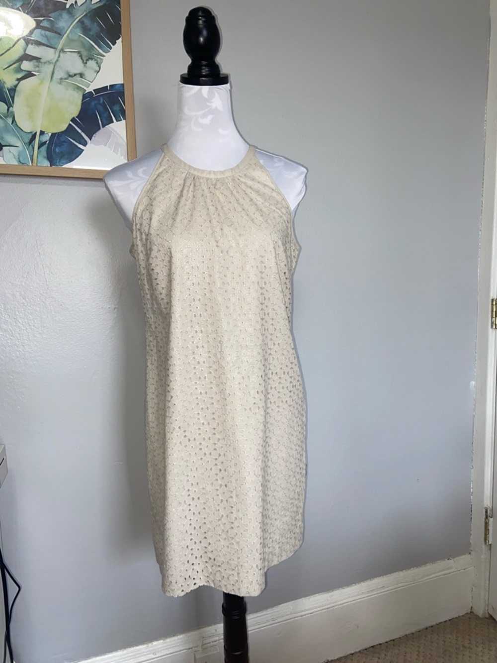 Banana Republic eyelet halter shift dress NWT